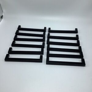 12 Silverline Solid Square Bar Pulls Cabinet‎ Handles Matte Black